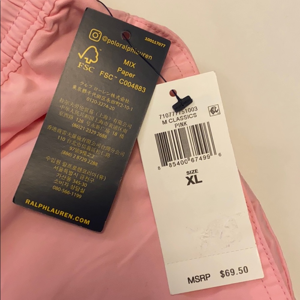 Ralph Lauren NWT Pink Swim Trunks Men’s - Picture 4 of 7